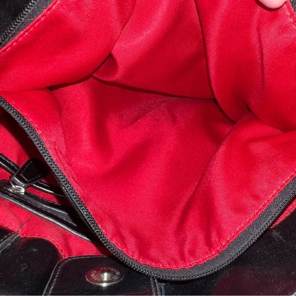 Dana Buchman Beige Brown Black Canvas Tote Handbag/Purse - Picture 4 of 8